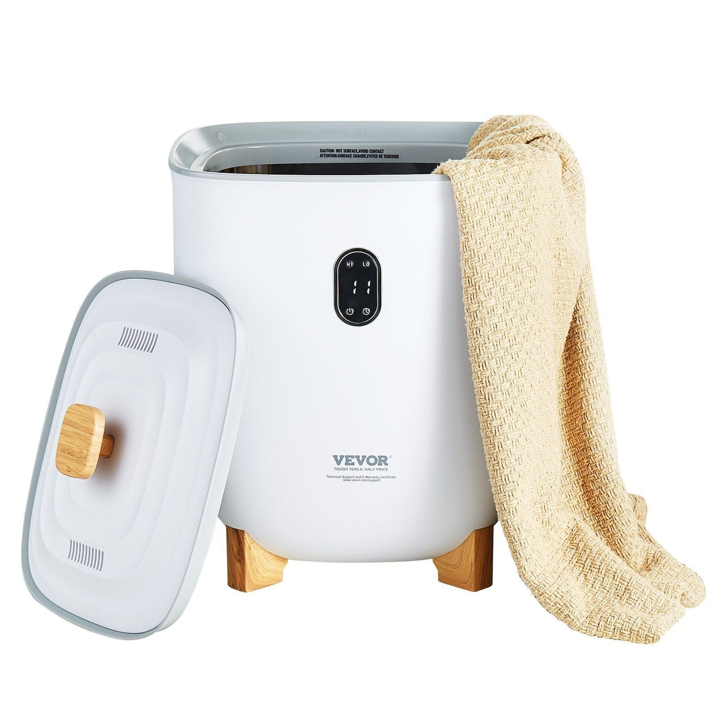 Towel Warmer 25L, Towel Warmer Bucket with 2 Heating Modes, 20/40/60/90 Min Auto Shut Off, Bottom Heating Columns, LED Screen, Large Towel Warmer for Bathroom, Spa, Bathrobe, Blanket & Pajama