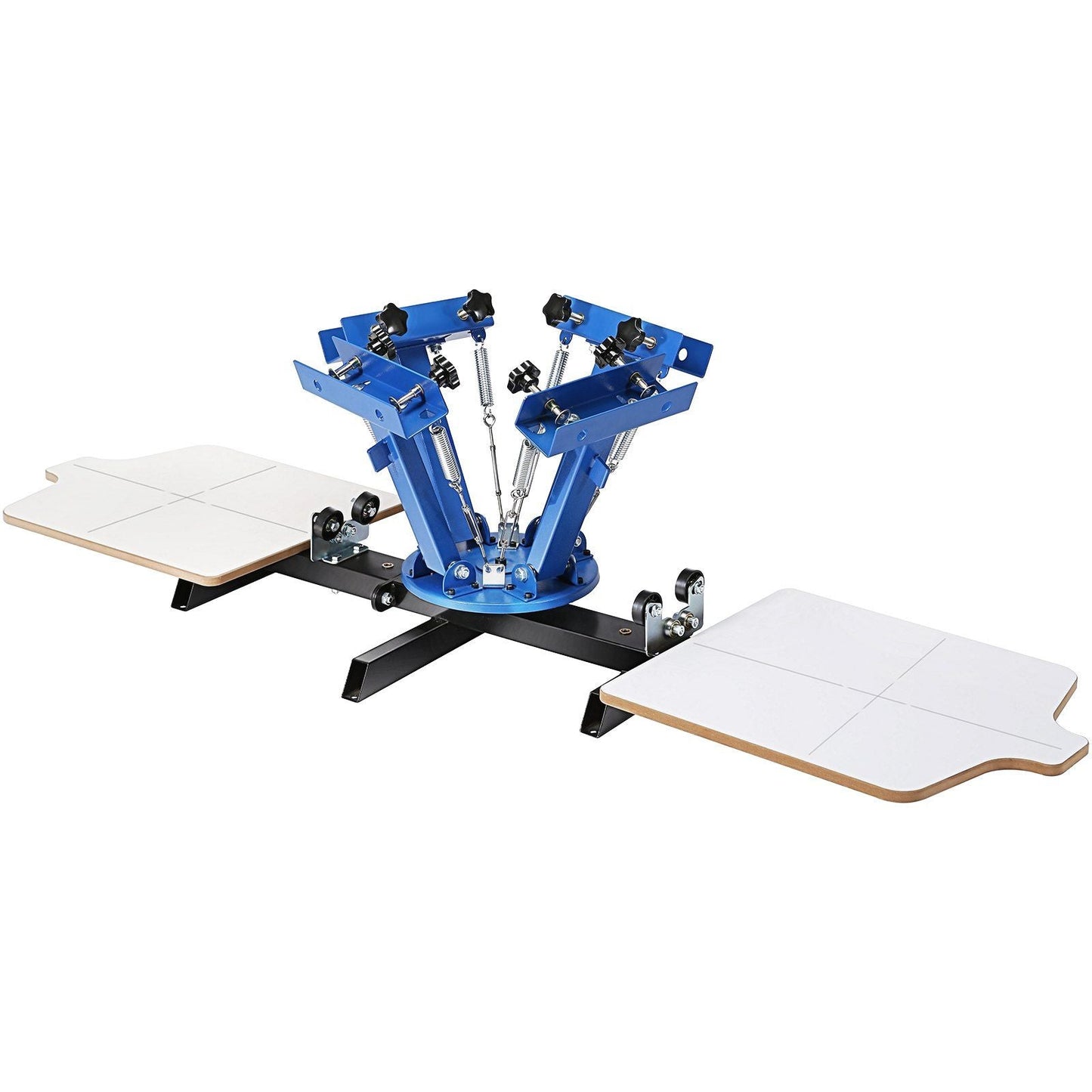 Screen Printing Machine, 4 Color 2 Station, 360° Rotable Silk Screen Printing Press, 21.2 x 17.7in / 54 x 45cm Screen Printing Press, Dual-layer Positioning Pallet for DIY T-shirt Printing