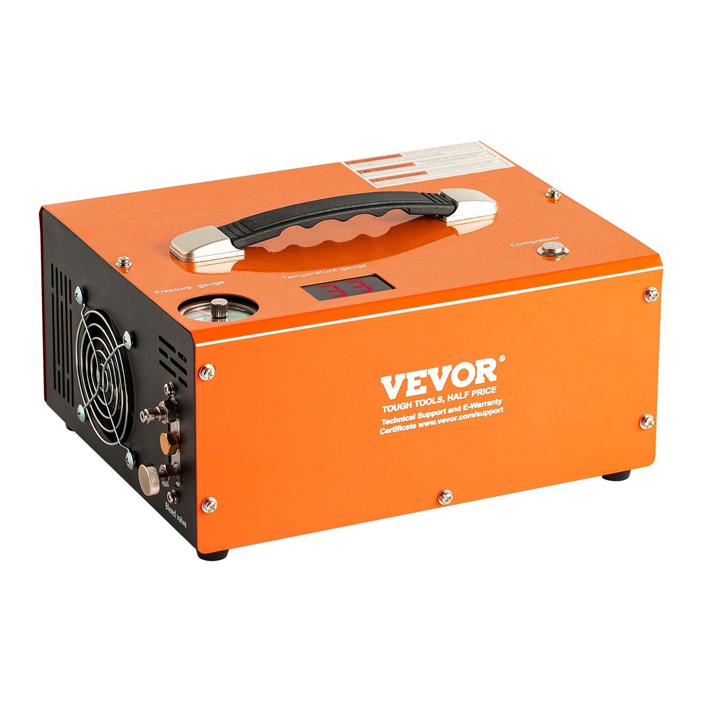 PCP Air Compressor, 4500PSI Portable PCP Compressor with Built-in Converter, Auto-Stop, DC12V/AC120V & Oil & Water-Free Compressor Pump