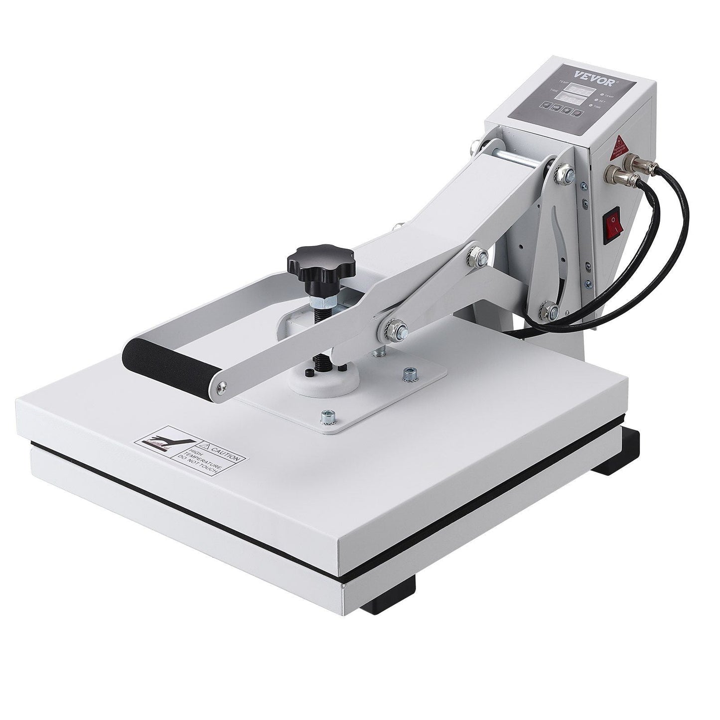 Heat Press, Heat Press Machine for T-Shirt, Fast Heating, Power Digital Industrial Sublimation Printer for Heat Transfer Vinyl, High Pressure Heat Press 15x15, Easy to Use, White