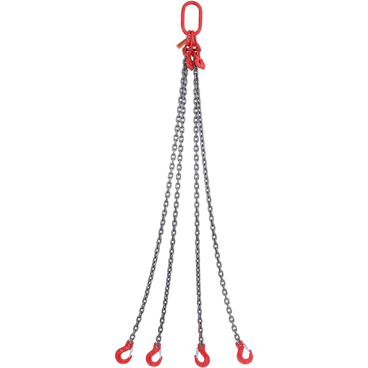 Chain Sling, 11000 lbs Weight Capacity, 5/16'' x 5' G80 Lifting Chain with Grab Hooks, DOT Certified, Blackening Coating Manganese Steel & Adjustable Length, for Dock Factory Construction Site