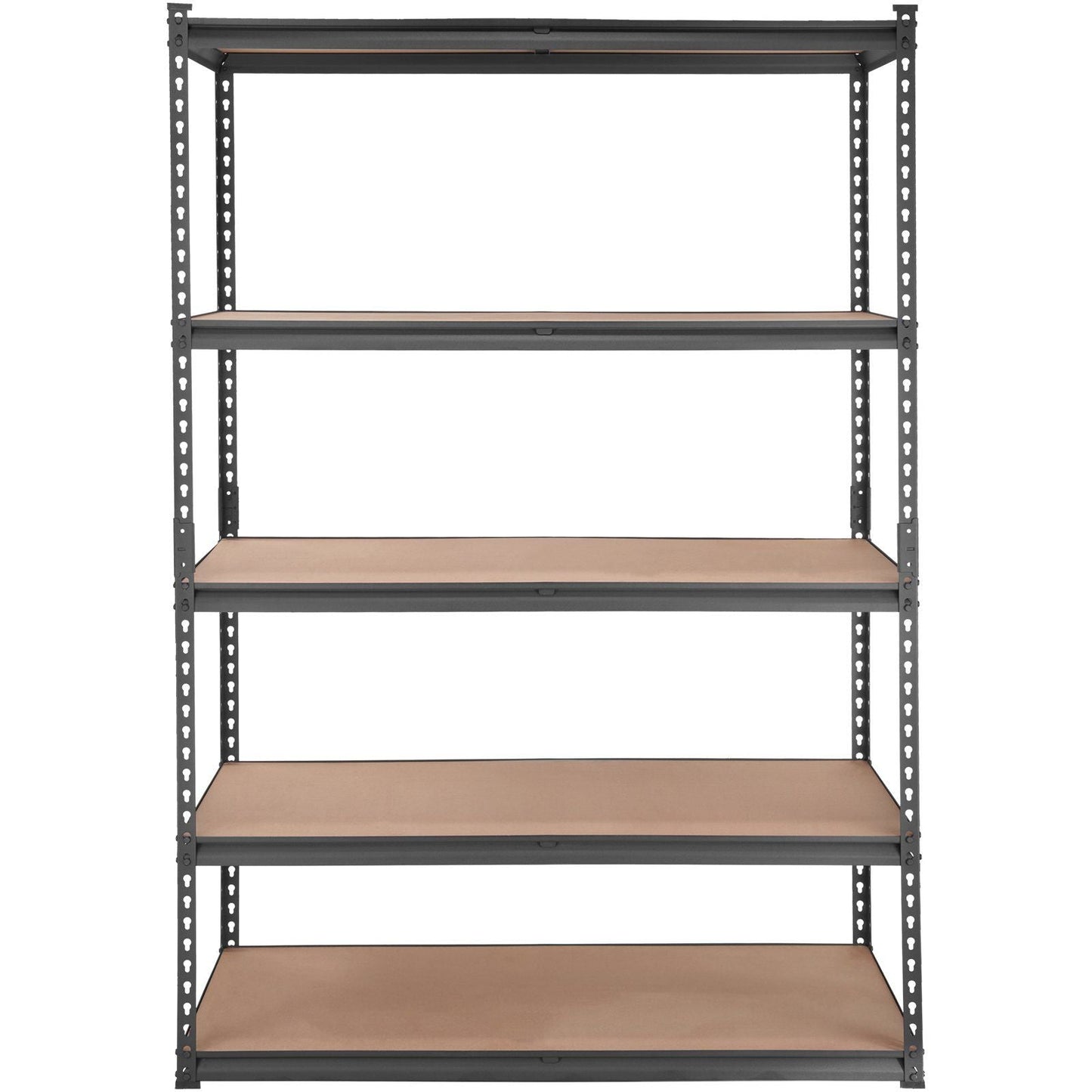 Storage Shelving Unit, 5-Tier Adjustable, 2000 lbs Capacity, Heavy Duty Garage Shelves Metal Organizer Utility Rack, Black, 48" L x 24" W x 72" H for Kitchen Pantry Basement Bathroom Laundry
