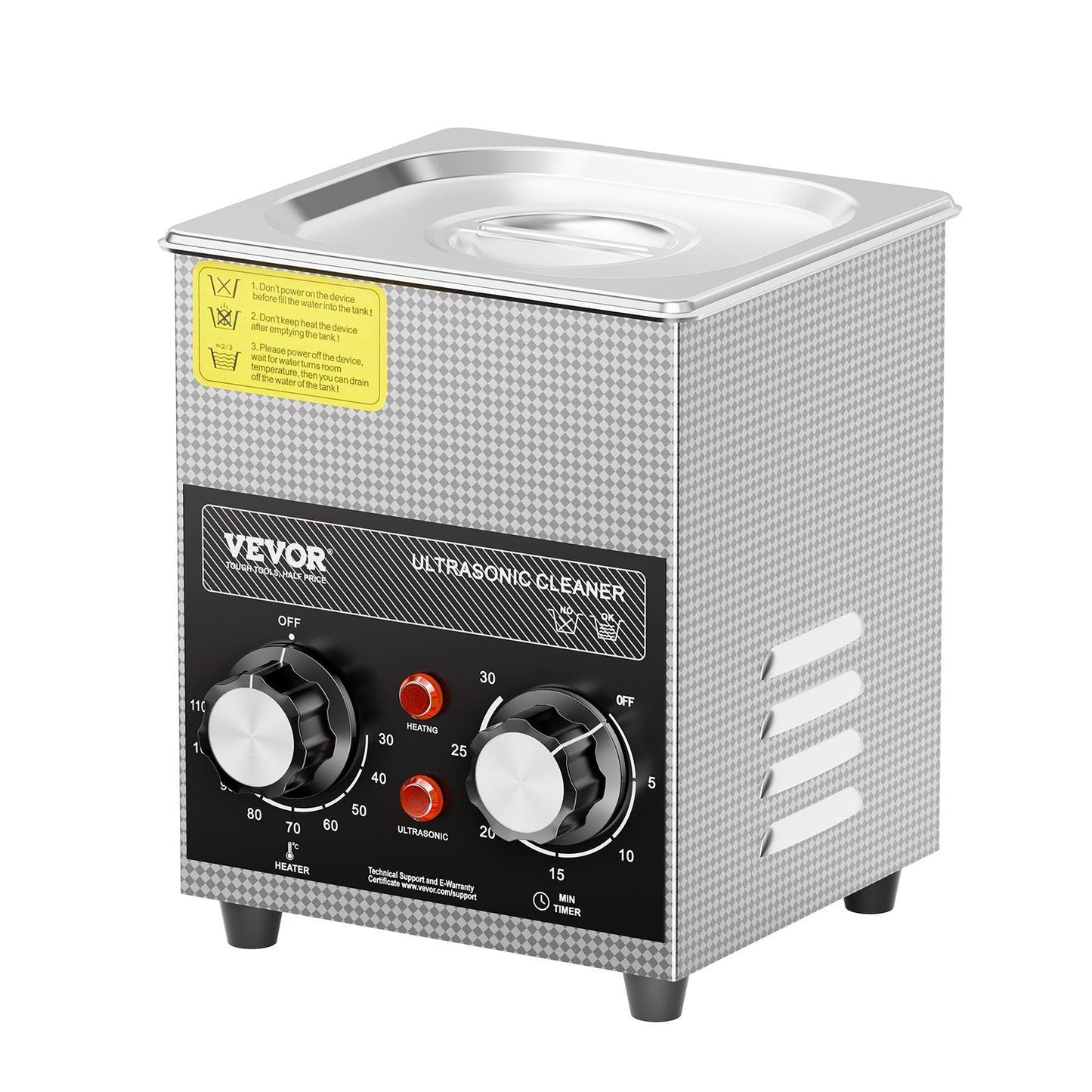 Professional Jewelry Cleaning Machine, 2L Jewelry Cleaner Ultrasonic Machine with Heater & Timer, Digital Ultrasonic Cleaner for Cleaning Denture Dental Oral Irrigator Parts Retainer Glasses
