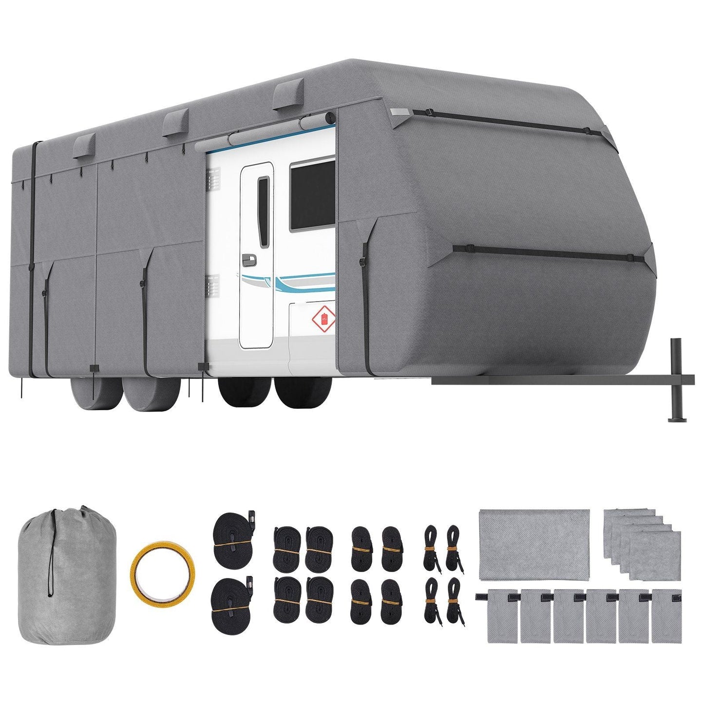 Trailer Travel RV Cover 24-27 ft Class A Camper Cover Non-Woven Fabric