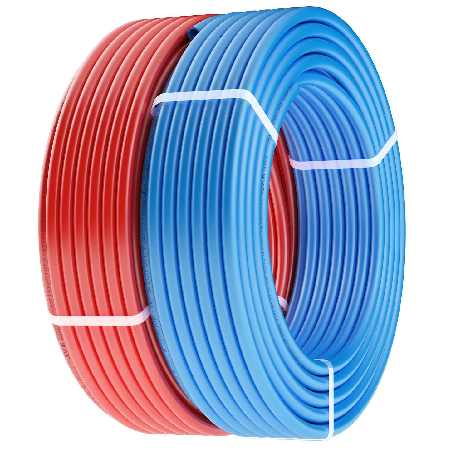 PEX Pipe 1/2 Inch, 2 x 100 Feet Length PEX-A Flexible Pipe Tubing for Potable Water, Pex Water Lines for Hot/Cold Water & Easily Restore, Plumbing Applications with Free Cutter, Blue & Red