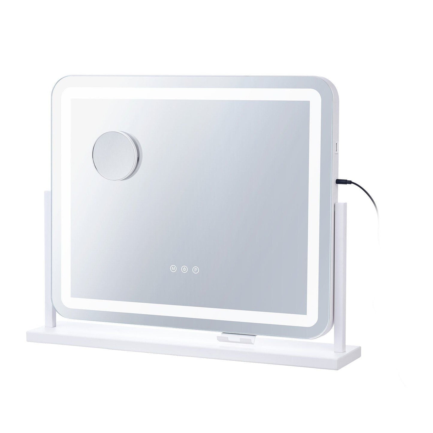 Lighted Makeup Mirror 3 Color Vanity w/ USB Port Magnification21.7x17.7 in