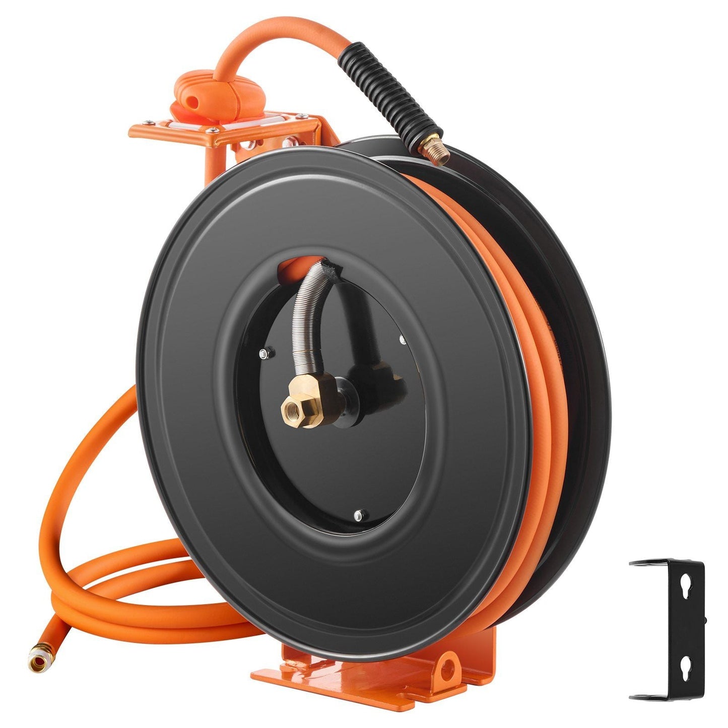 Retractable Air Hose Reel 3/8 IN x 50FT Rubber Air Hose Reel Max 300 PSI