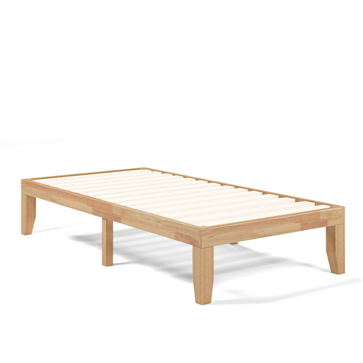 Twin Size 14 Inch Wooden Slats Bed Mattress Frame