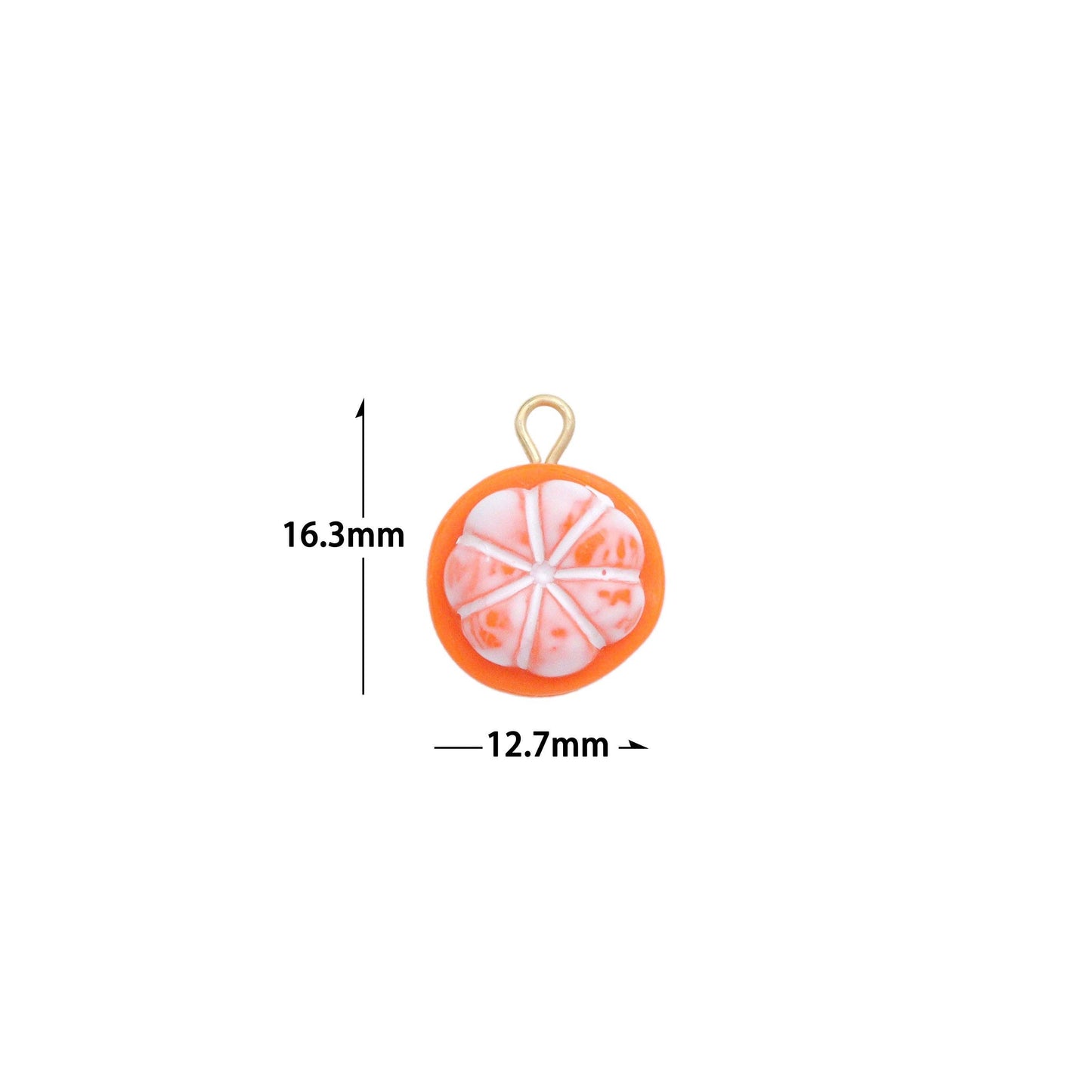 Cute Tangerine Orange Charm Pendant,Sku#LK1237