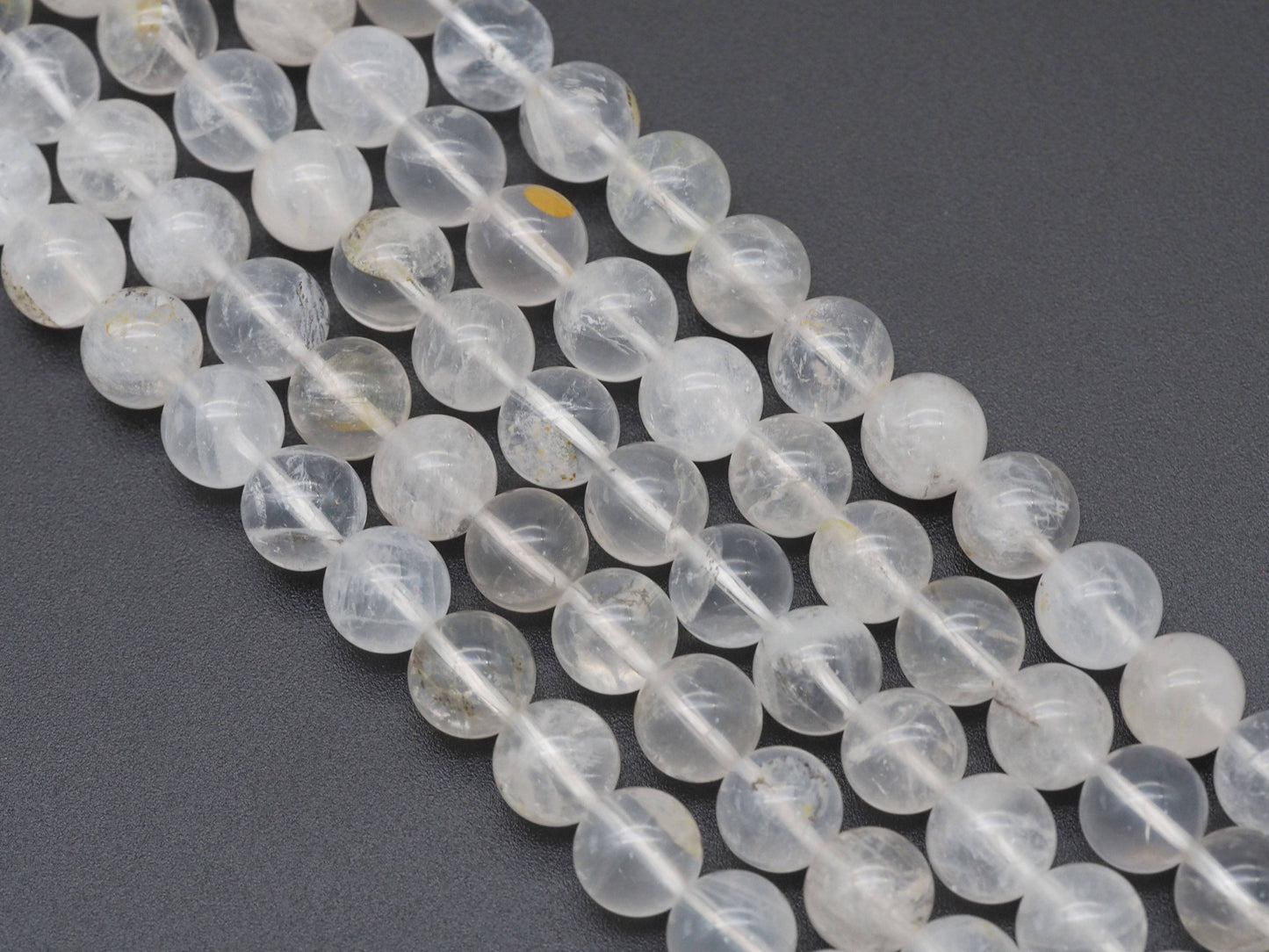 Genuine Picture Milky Quartz Round Smooth Beads, Sku#U1357