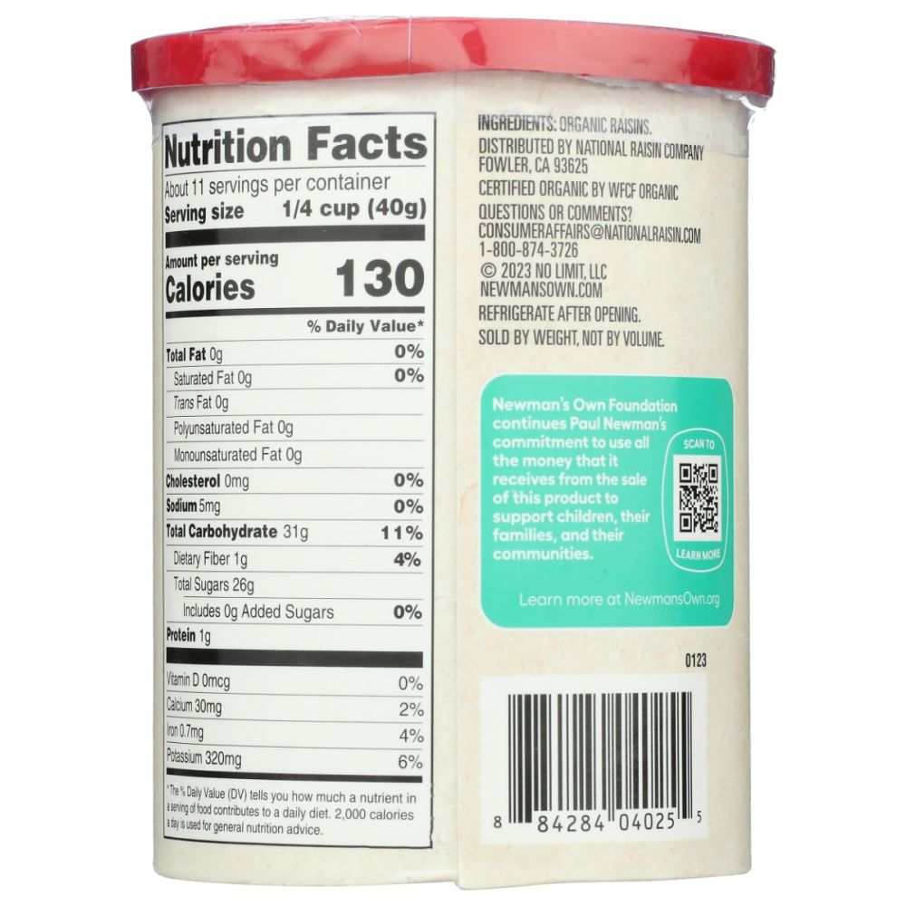 NEWMANS OWN ORGANIC: Organic Sun Dried Raisins Can, 15 oz