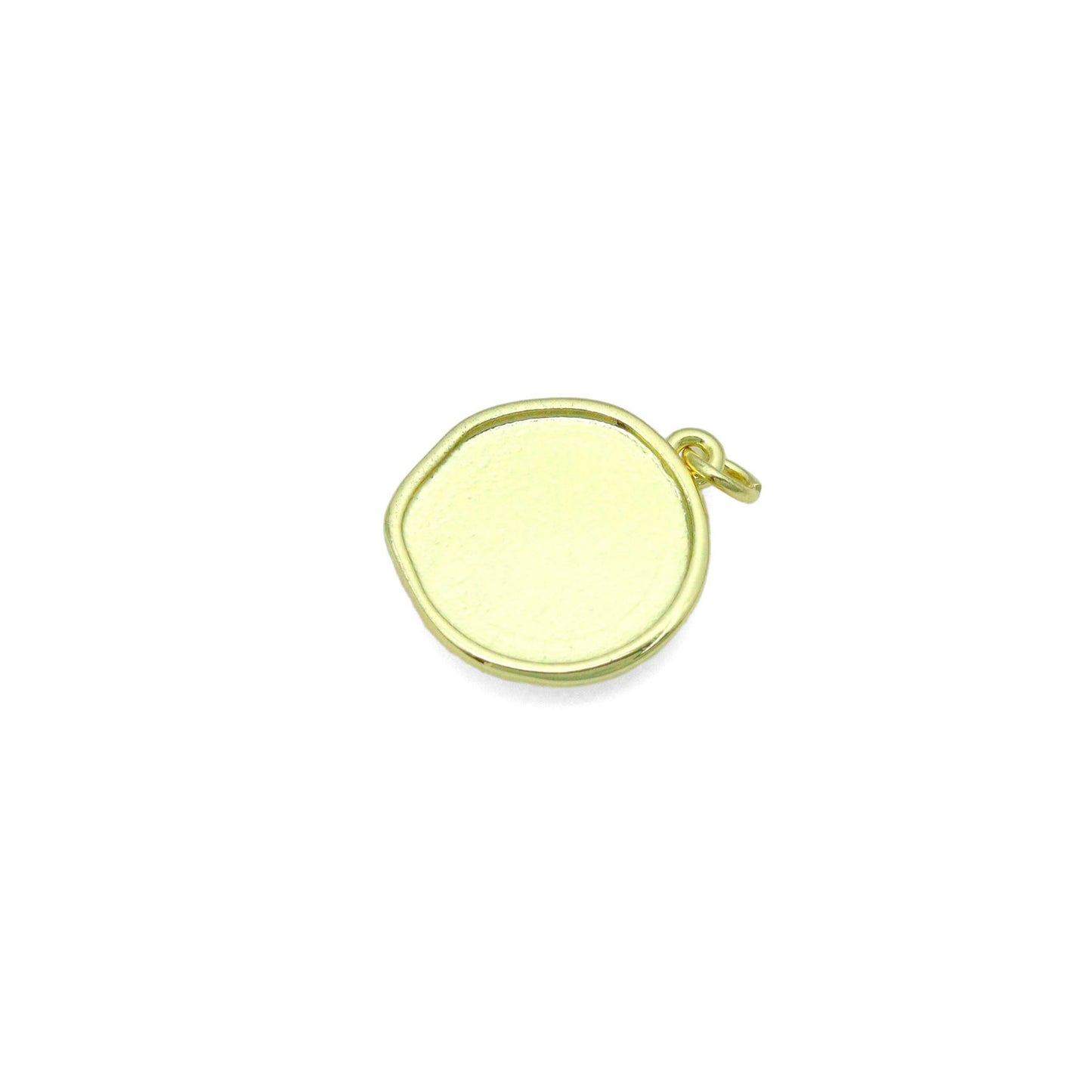 Oval Opal On Round Charm Pendant, Sku#LX795