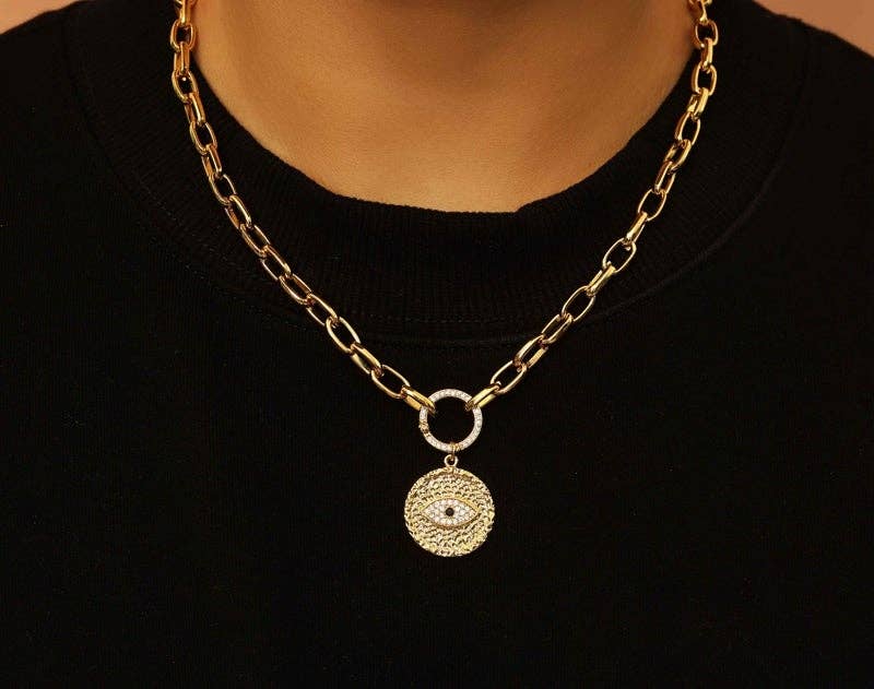 Paperclip Chain Necklace with many charm choice, sku#CL21
