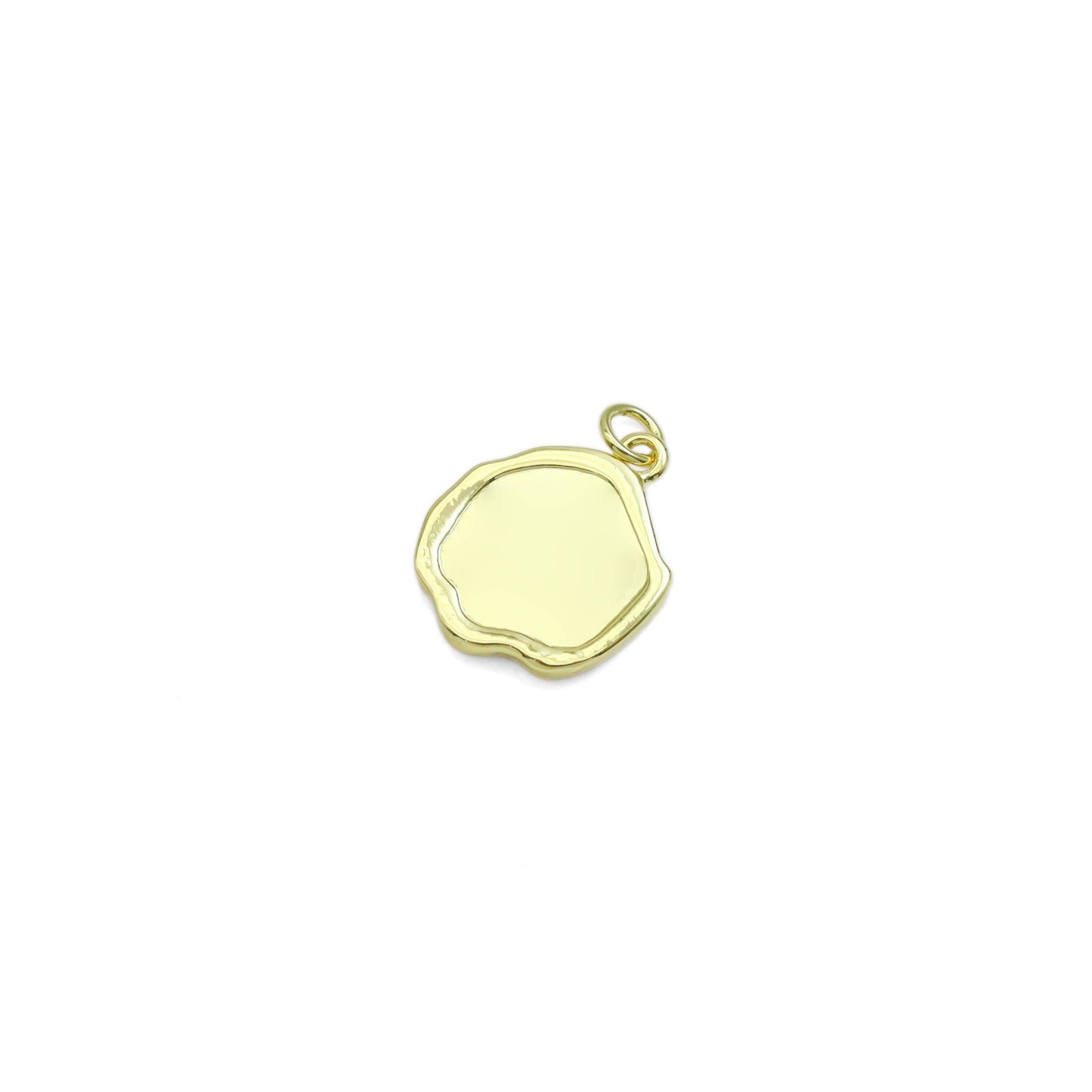 CZ Evil Eye Gold Coin Charm, Sku#LK927