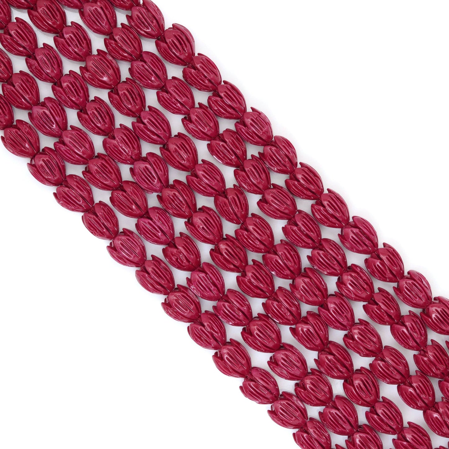 10x12mm Red Tulip Resin Beads, Sku#U2038