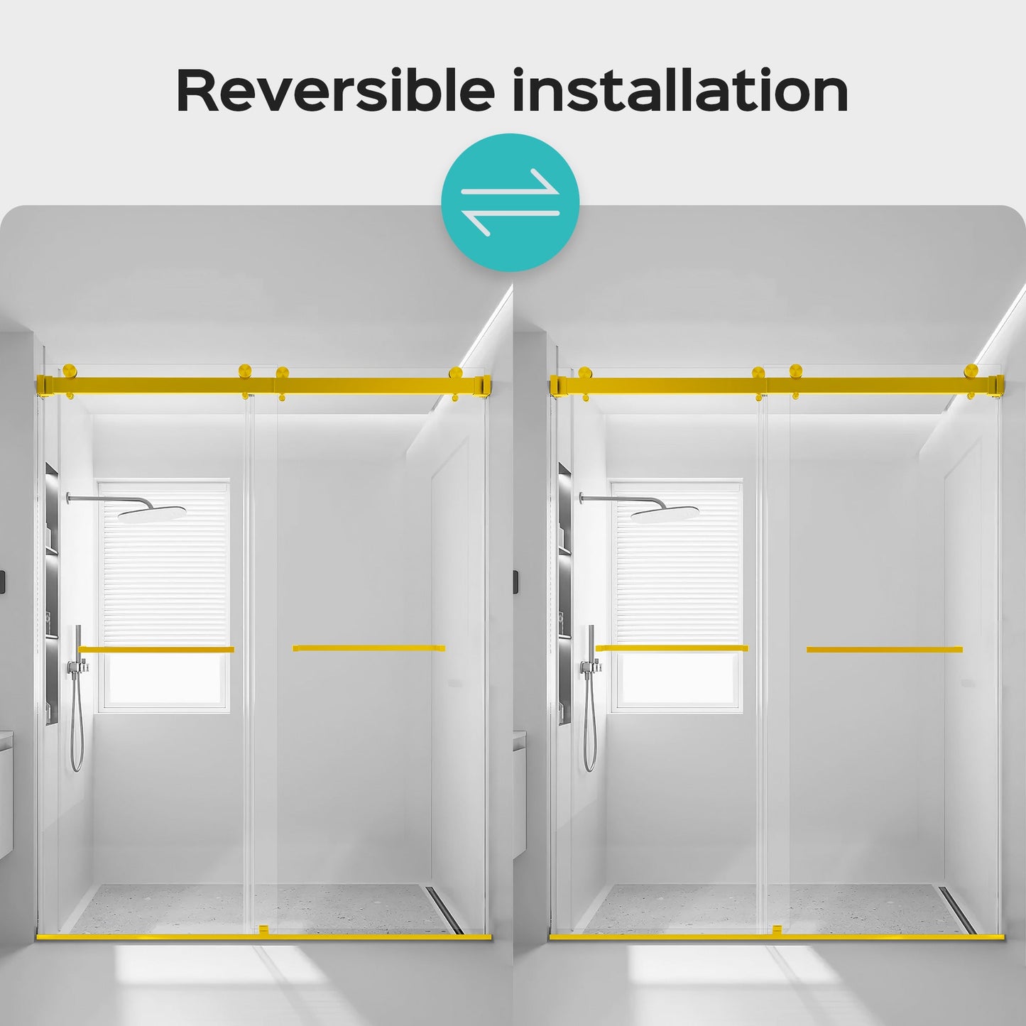 56-60 Inches x 76 Inches Frameless Double Sliding Shower Door