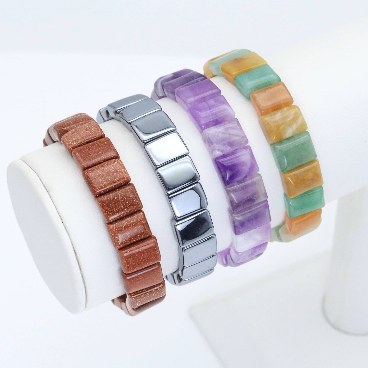 8x12mm Rectangle Stretchy Bracelet, Sku#U1991