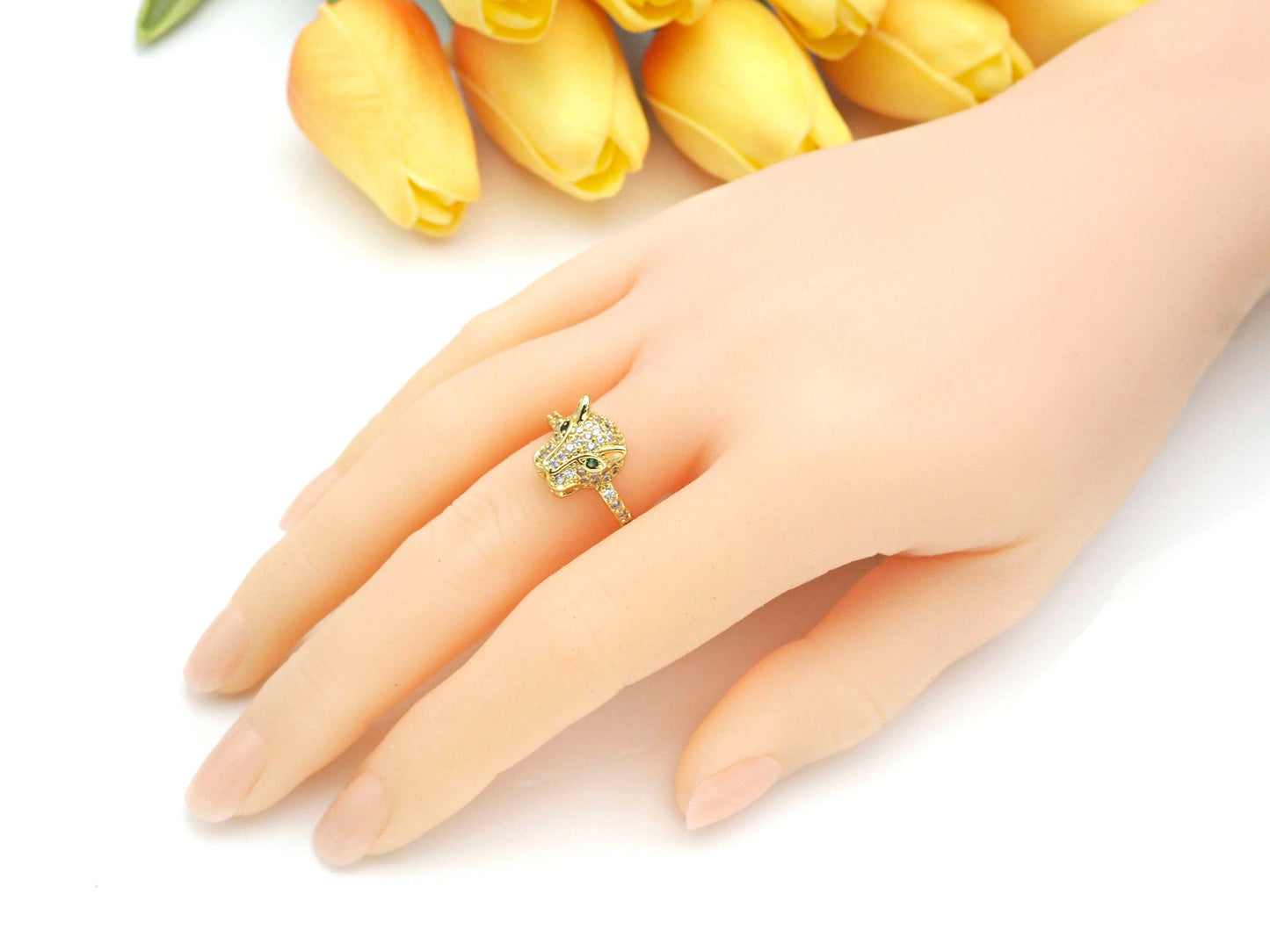 Gold Panther Adjustable Ring, LD46
