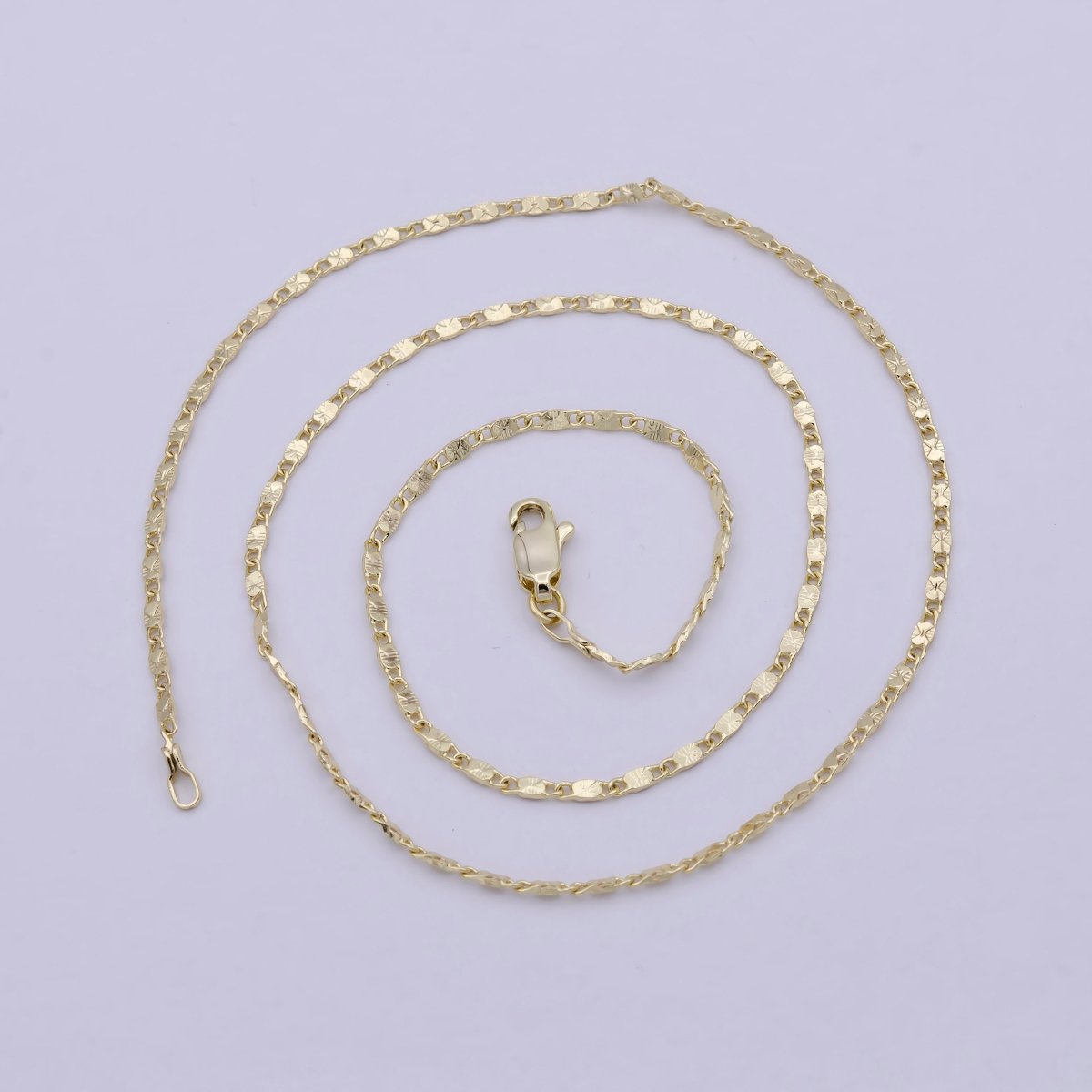 Dainty 14K Gold Filled Scroll Chain for Woman Necklace 17.7 inch | WA-798 Clearance Pricing