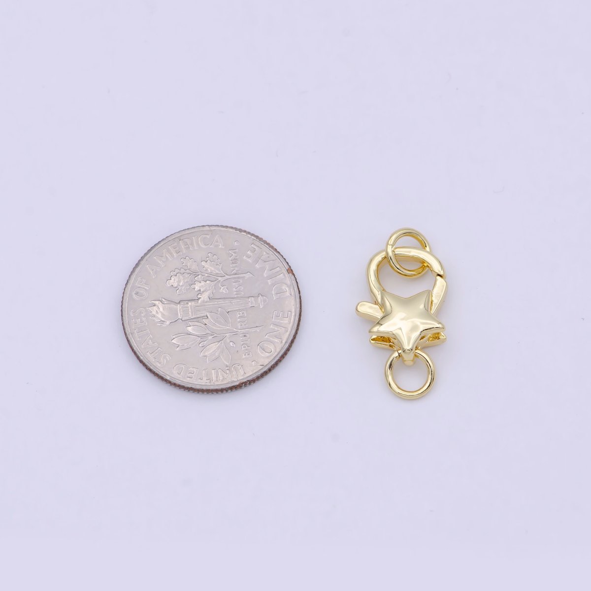 Dainty 14K Gold Filled Star Lobster Clasp Celestial Claw with Jump Ring DIY Minimalist Jewelry Supplies L-637