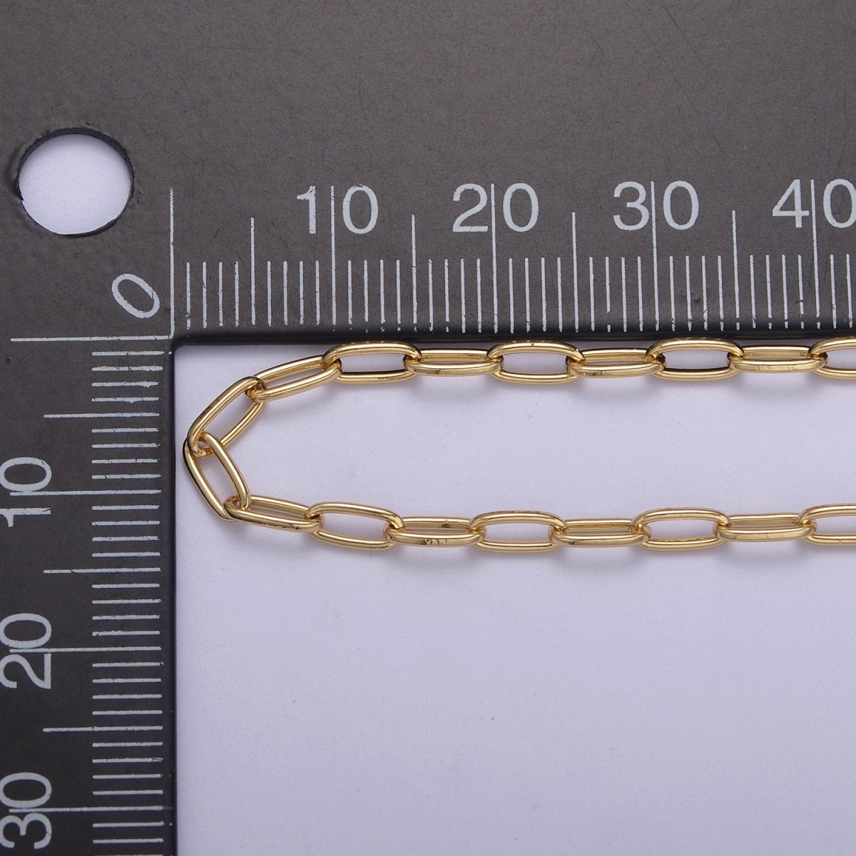 Dainty 24K Gold Filled PaperClip Chain, 6X2.7mm Paperclip Unfinished Chain For Jewelry Making Supply Component | ROLL-652