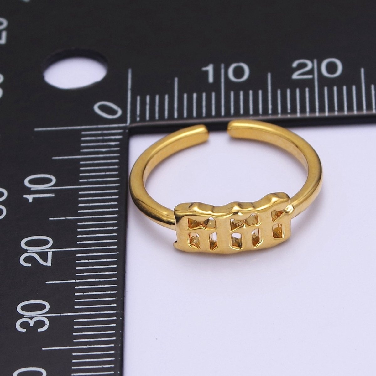 Dainty Angel Number Ring, Minimalist Gold Filled Ring Unisex Personalized Jewelry, Statement Rings O2056-O2064