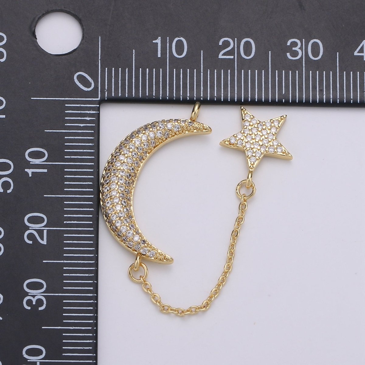 Dainty Elegant Celestial Moon and Star Charm L-112~L-113