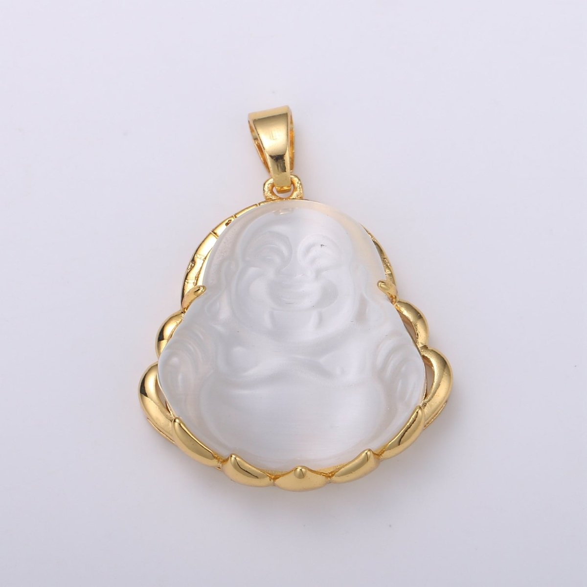 Dainty Gold Filled Buddha Pendant for Necklace Laughing Buddha Charm Tiger eye Buddha Pendant AH-281 - AH-290
