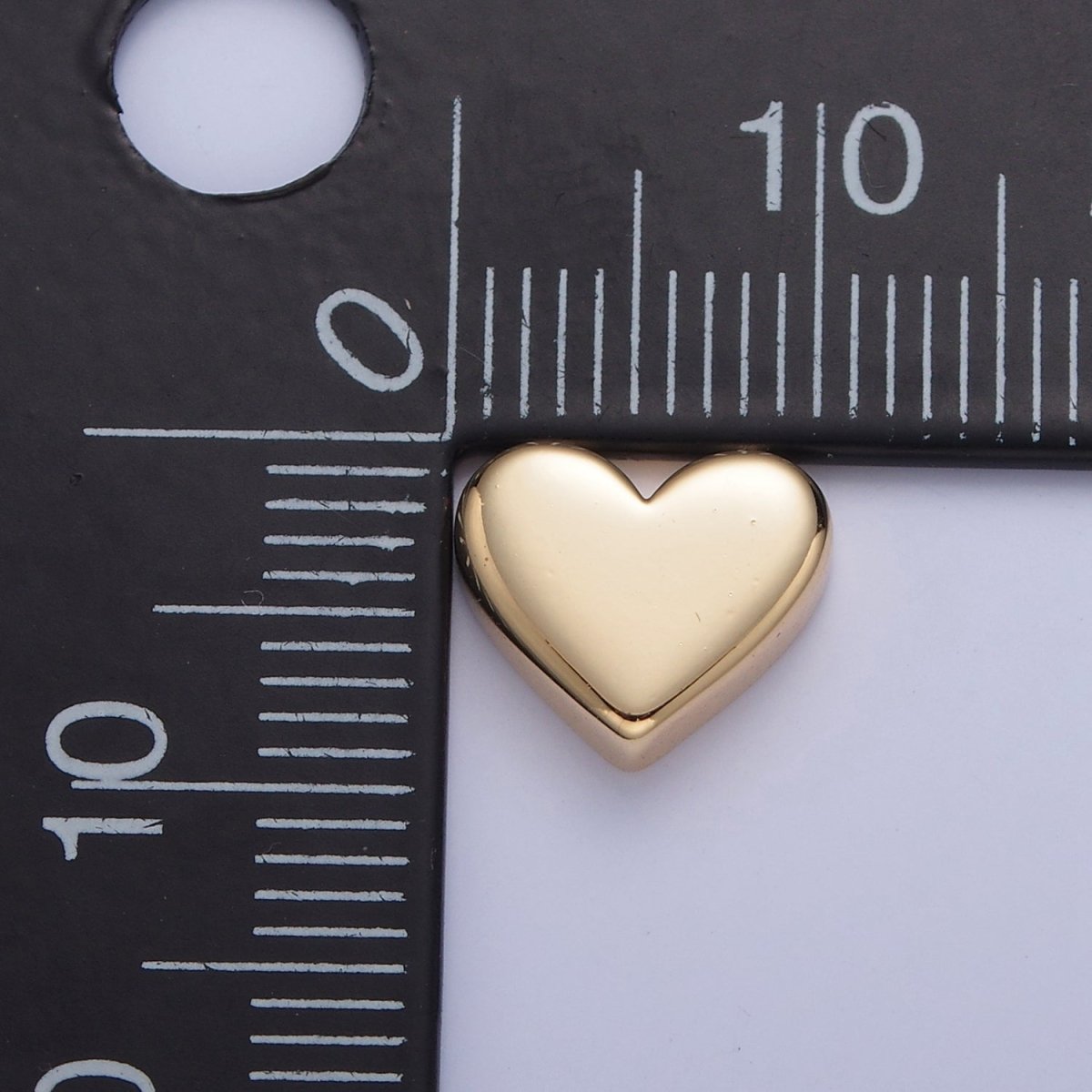 Dainty Gold Filled Heart Bead Spacer for Bracelet Necklace W-852