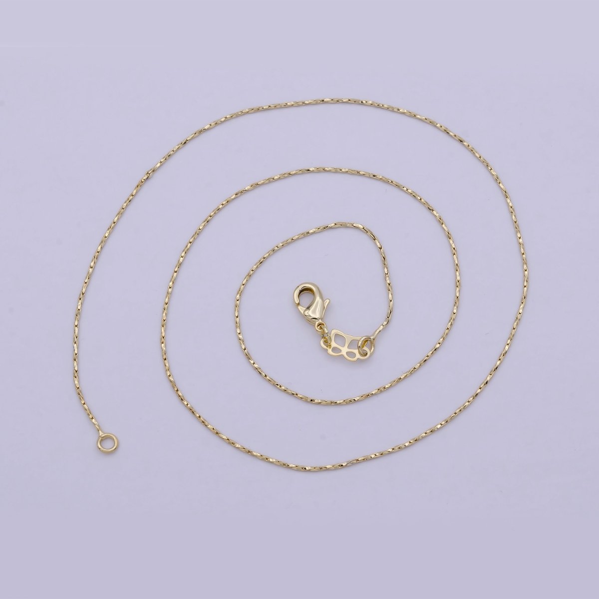 Dainty Gold Rope Chain Necklace 17.7 inch for Woman Jewelry Making Supply | WA-807 Clearance Pricing