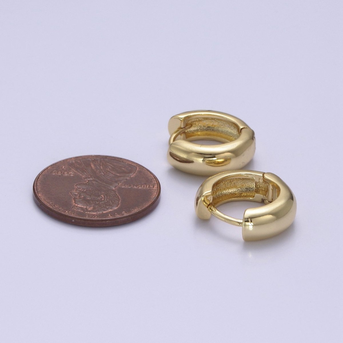 Dainty Hinged Huggie Earrings Gold Hoop Earrings Perfect Minimalist Look Wholesale Jewelry T-364