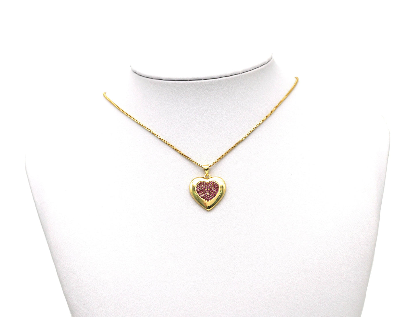 CZ Heart Charm, Sku#LX16