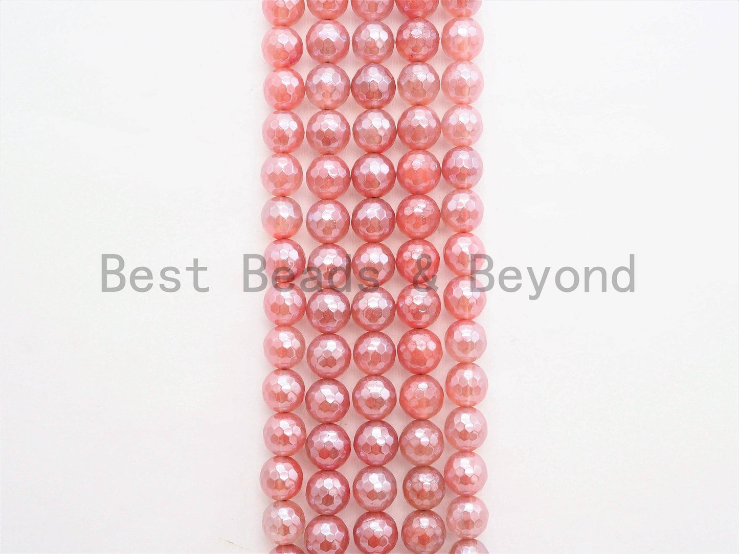 Mystic Silverite Plated Pink Quartz Faceted, U342