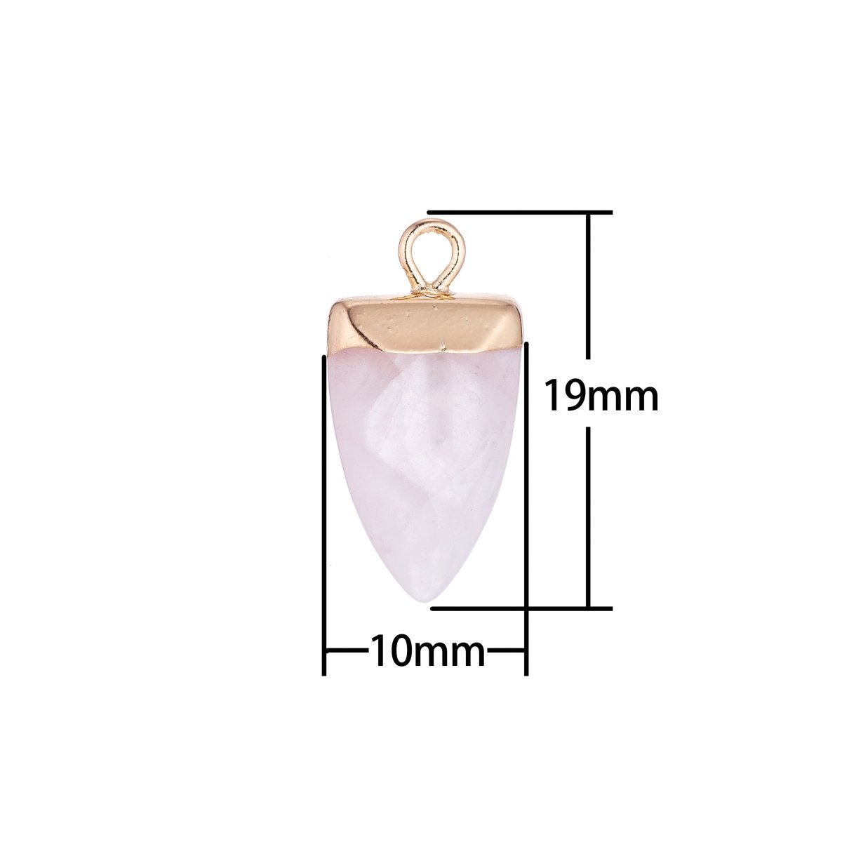 Delicate Mini Tusk Gemstone Drop Pendant, Dainty Horn Gemstone Charms Amethyst, Quartz, Amazonite Earring Necklace Jewelry Making Supply E-338 E-339