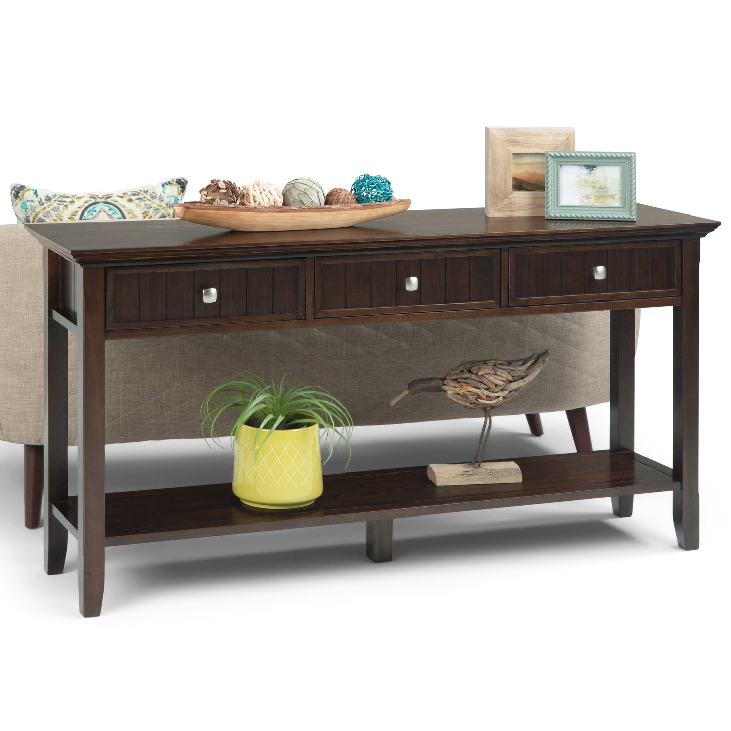 Acadian 60 Inch Wide Solid Wood Console Sofa Table