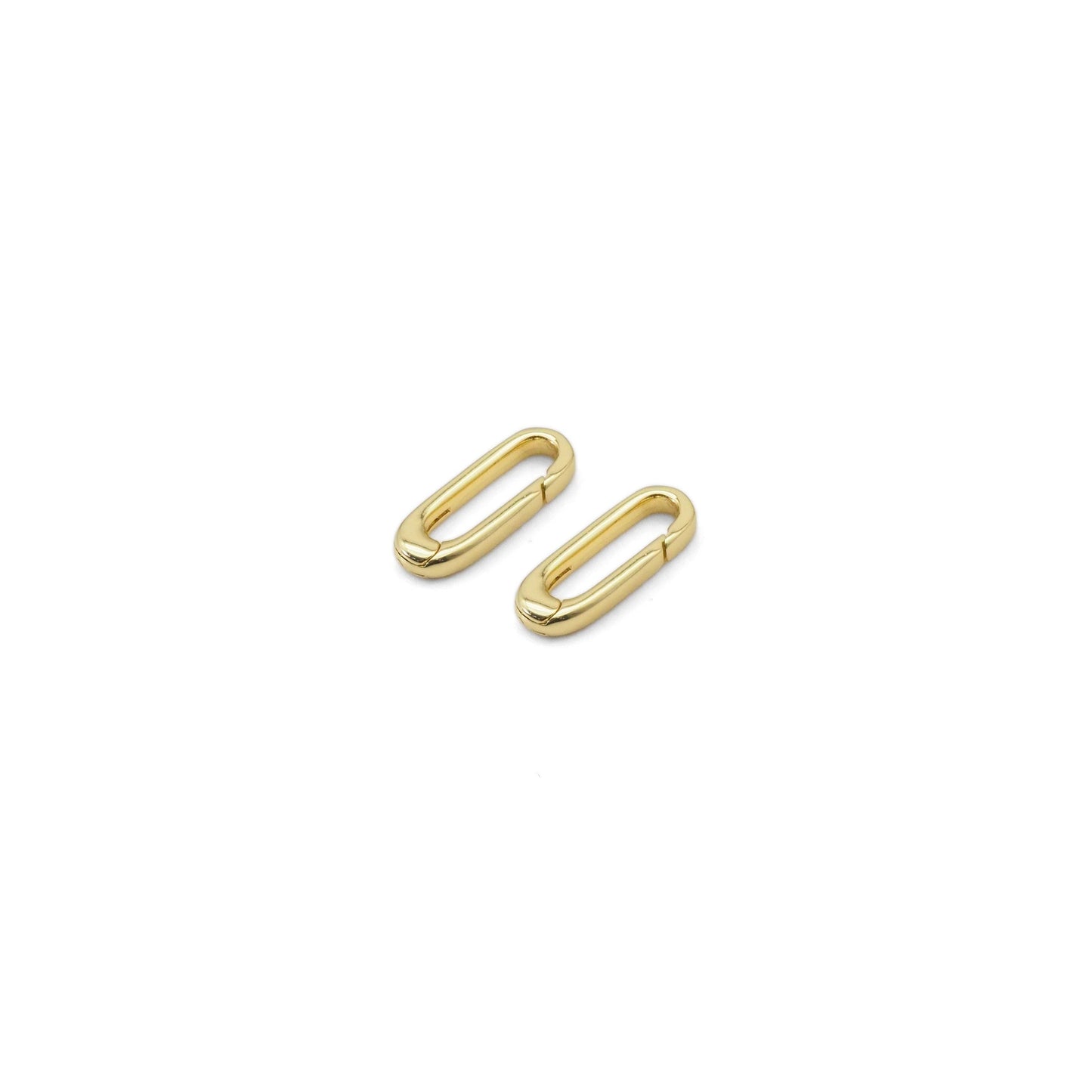 Plain Gold /Silver Long Paperclip Snap Click Clasp/Charm Holder, Sku#Y839