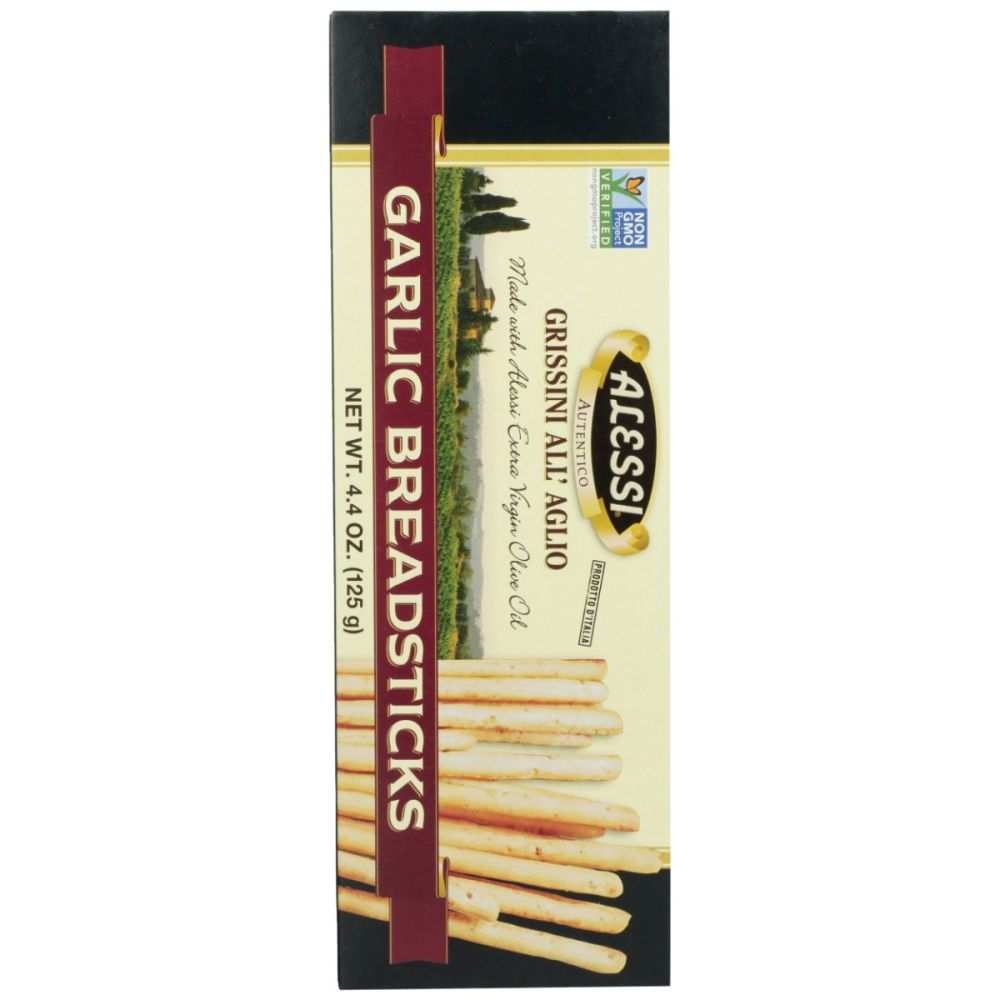 ALESSI Garlic Breadsticks - Delicious Turin-Style Snack with Olive Oil