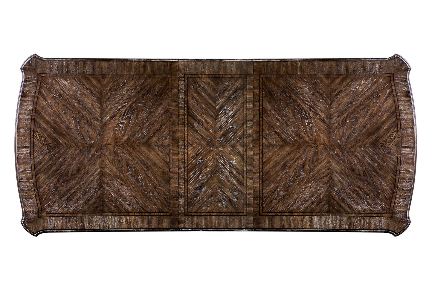Dining Room 1pc Dining Table W Leaf Trestle Base Rustic