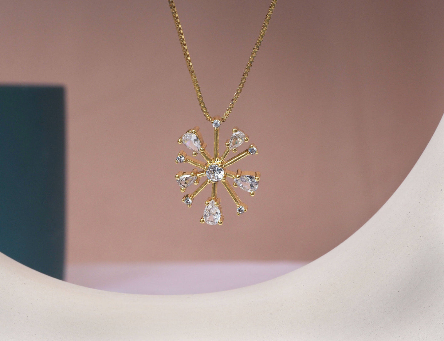 Large CZ North Star Charm, Sku#LK626