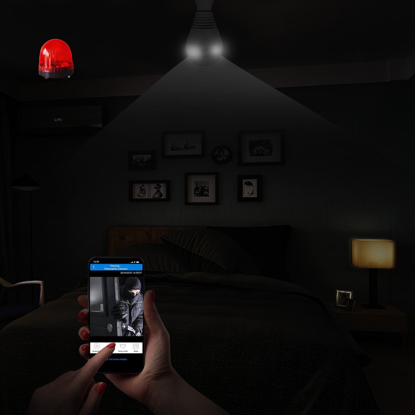 Light Bulb WiFi Camera for Home Security