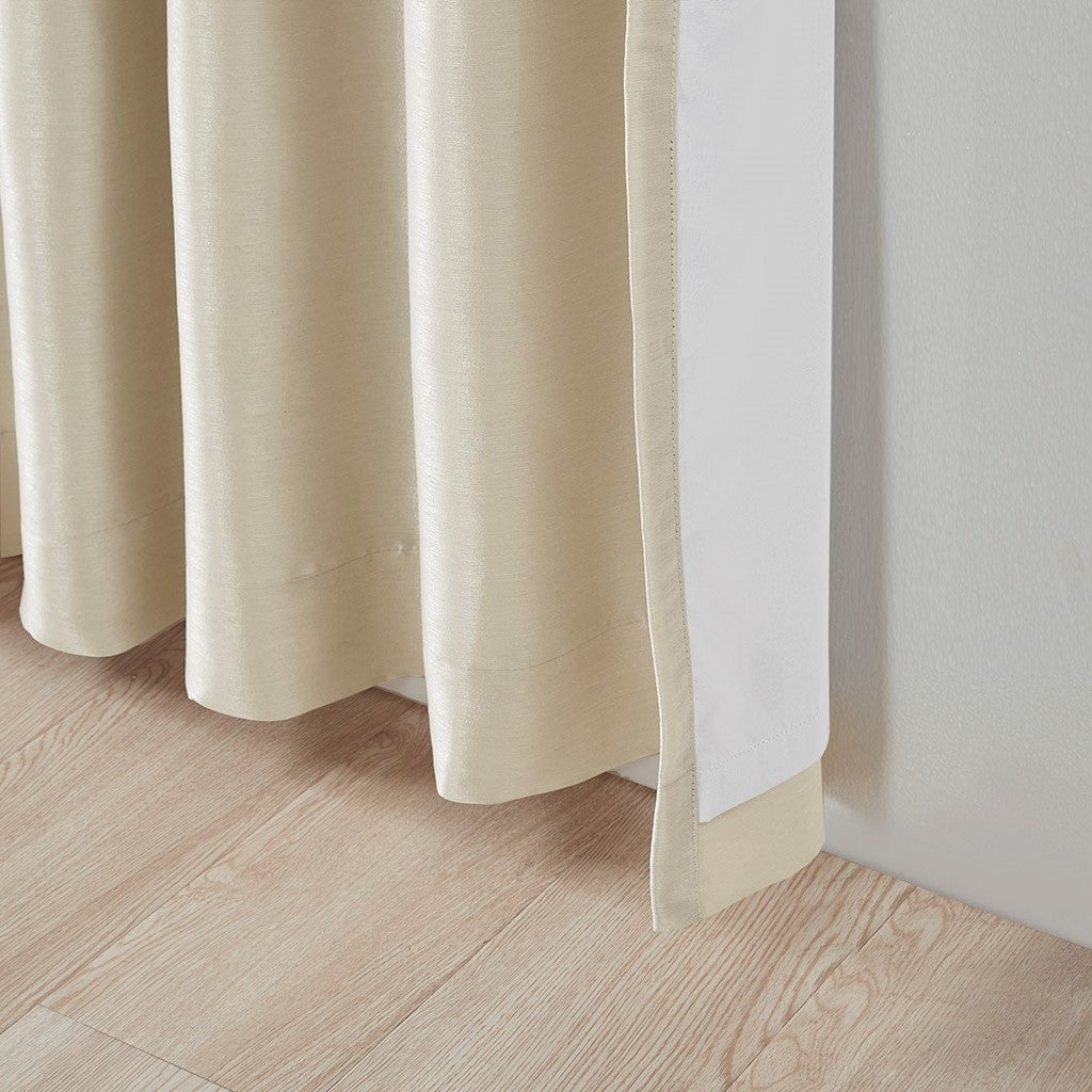 Twist Tab Total Blackout Window Curtain Panel Champagne 50x95"