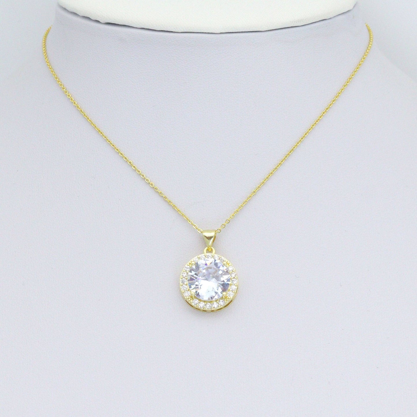 Big Crystal Round Charm Pendant, Sku#LK1097