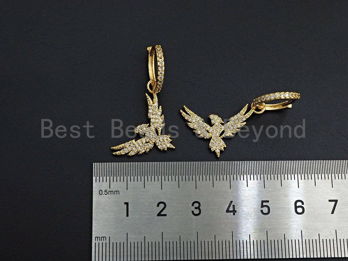 CZ Dangle Eagle Earring, Sku#J268