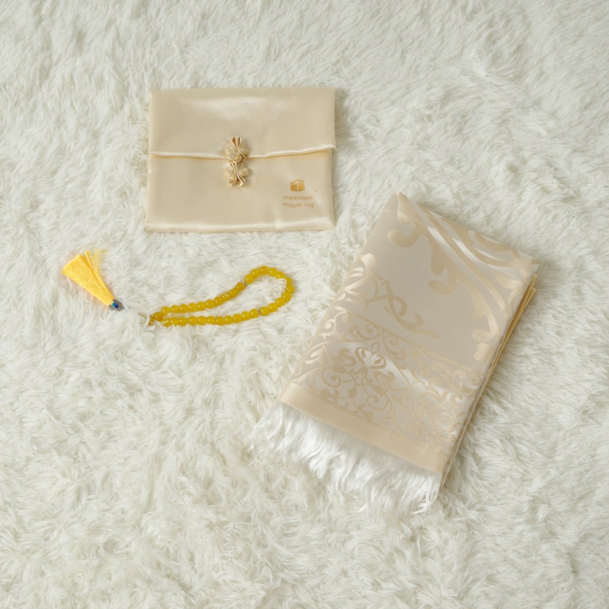 Eco-Friendly elegant Prayer Mat & Tasbeeh sets(MR066)