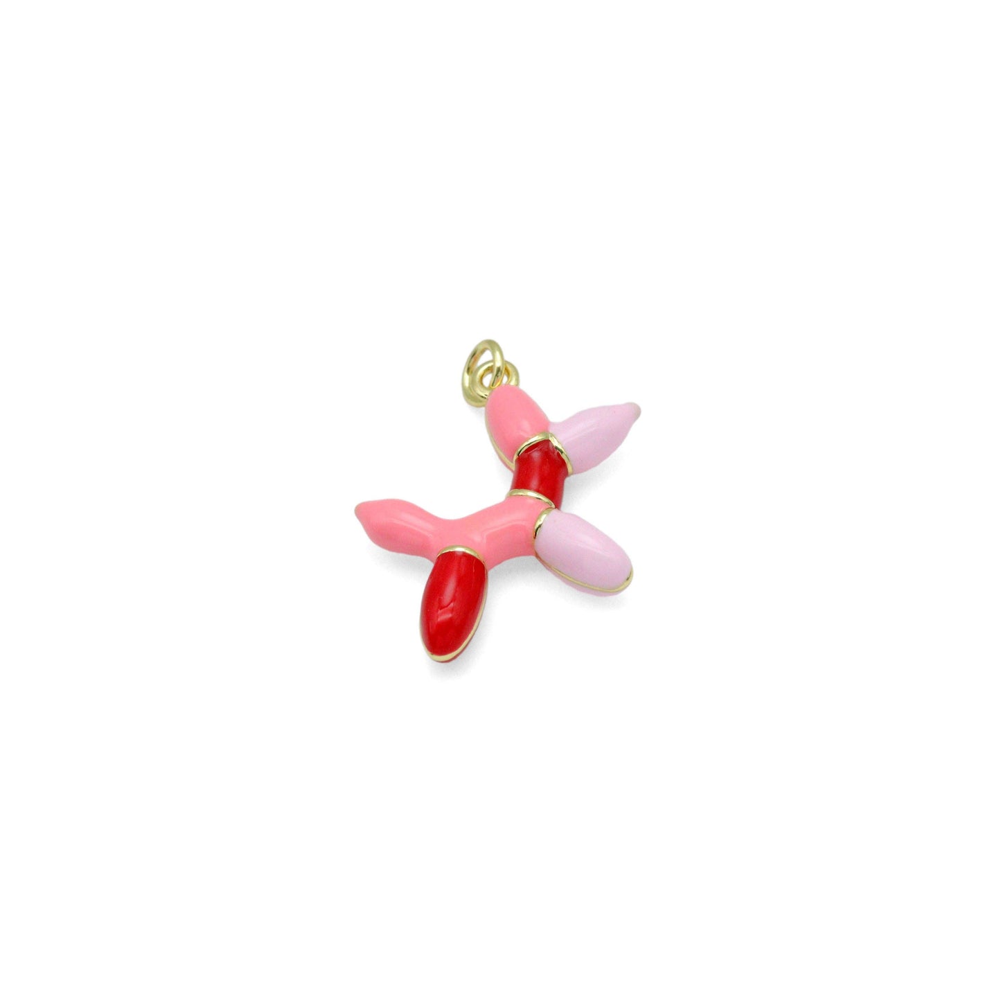Colorful Enamel Ballon Dog Charm Pendant, Sku#LK1092