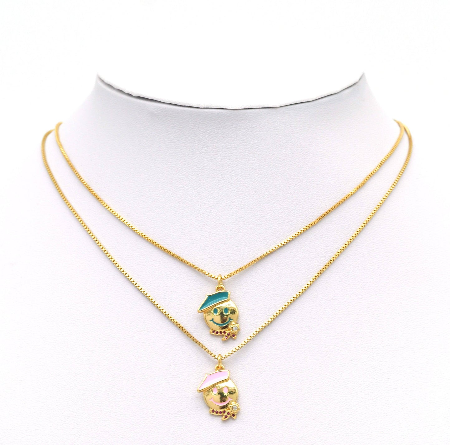 Enamel Smiley Face Charm, Sku#JD27