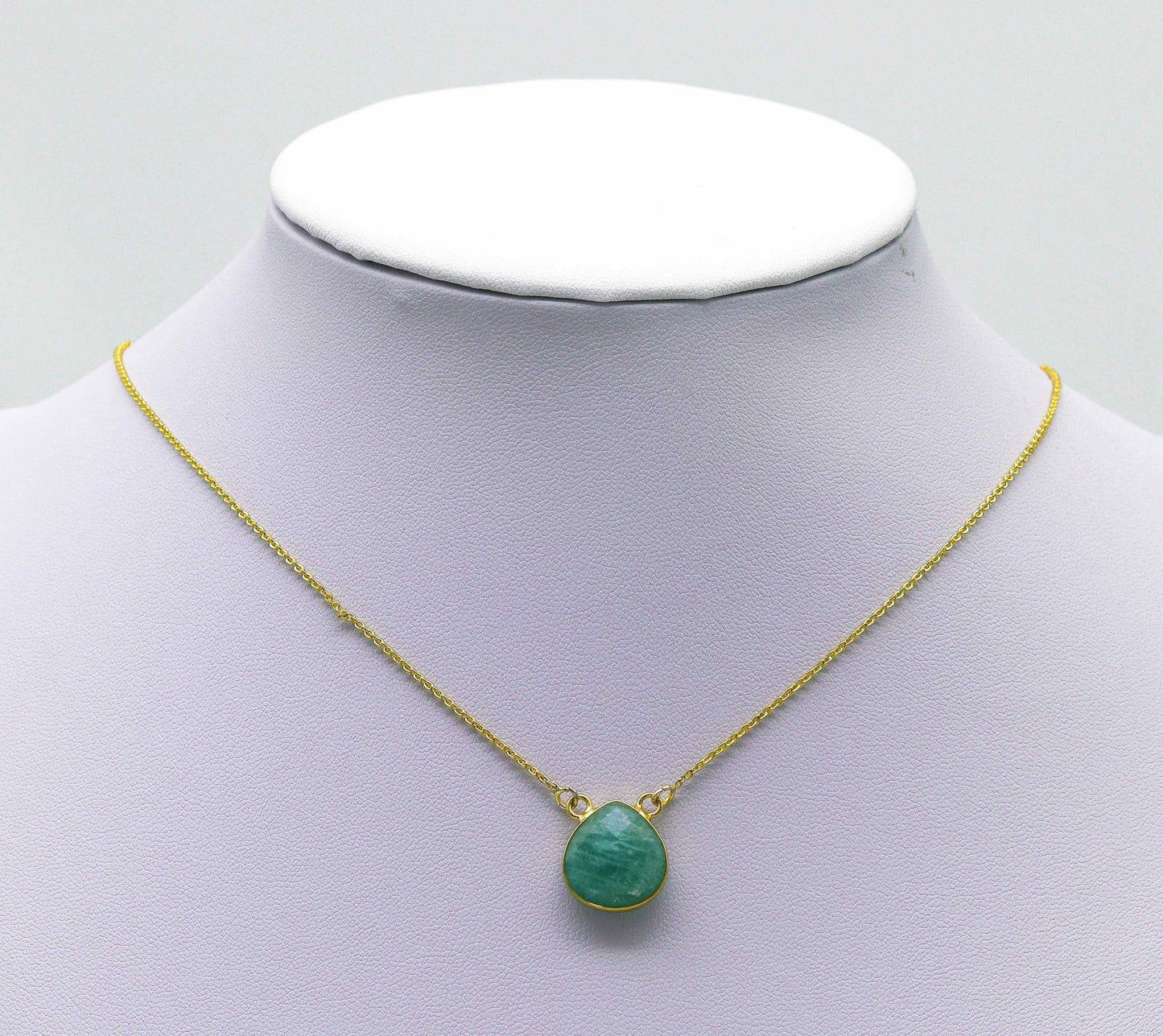 Gold Teardrop Gemstone Charm, Sku#LY21C