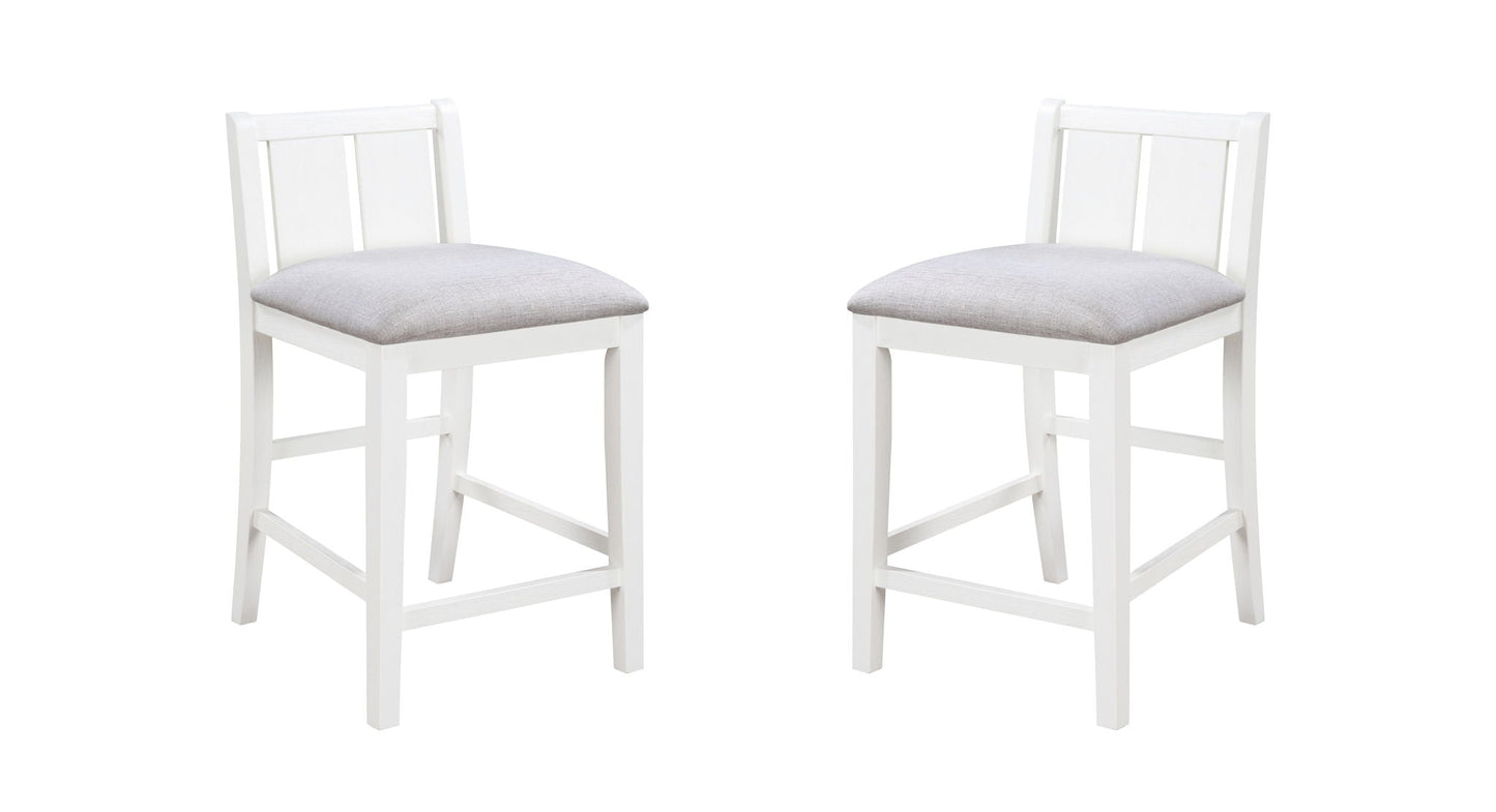 Graham - 3 Piece Small Space Counter Height Dining Table With Shelves And 2 Chairs (Set of 3)