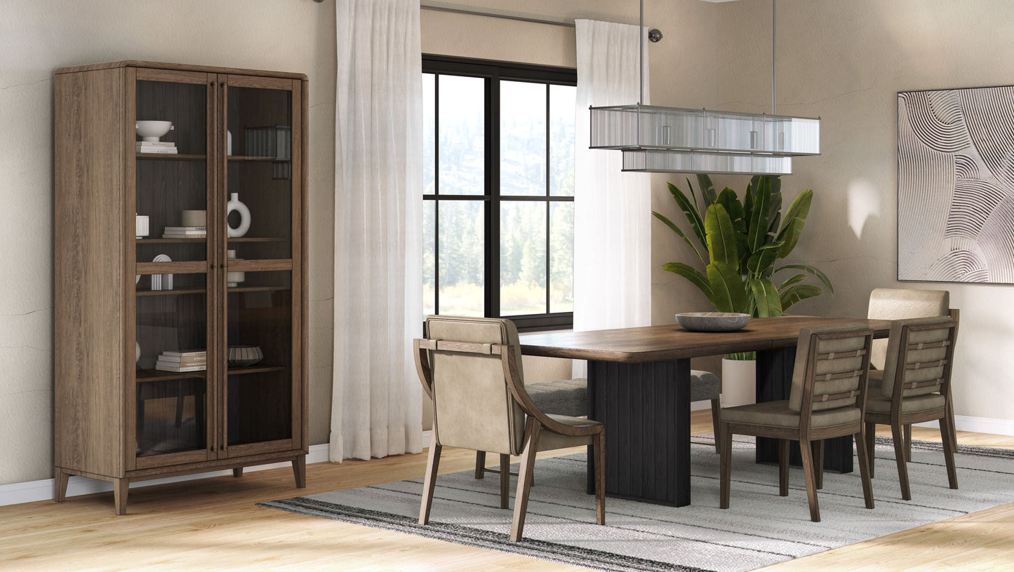 Latte and Peppercorn Display Cabinet