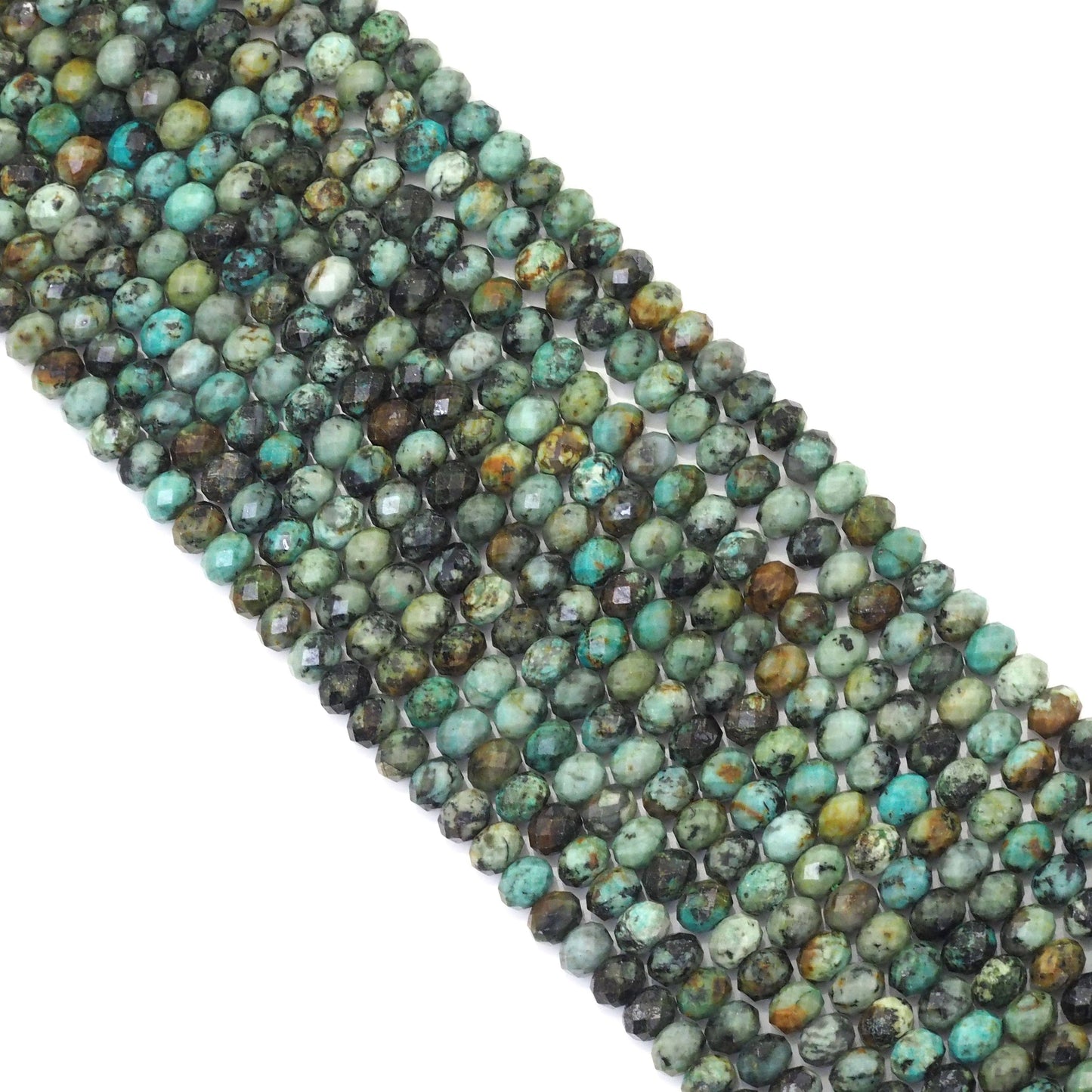 4x6mm African Turquoise Faceted Rondelle Beads, Sku#U1667